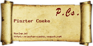 Piszter Cseke névjegykártya